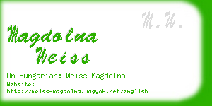 magdolna weiss business card